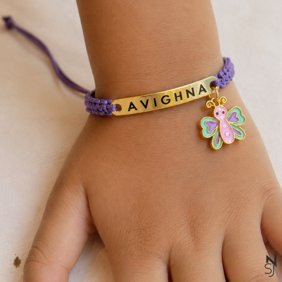 Butterftly Adjustable Name Bracelet