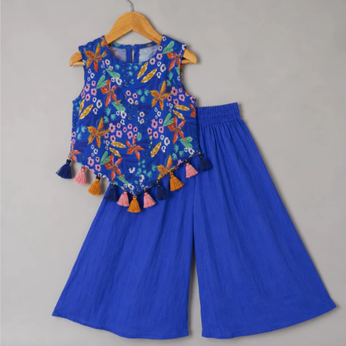 Girls Cotton Palazzo Set - Upto 8 Years