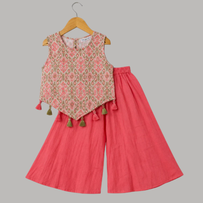 Girls Cotton Palazzo Set - Upto 8 Years