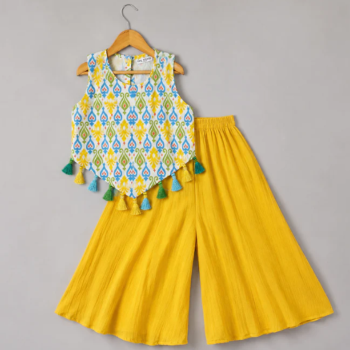 Girls Cotton Palazzo Set - Upto 8 Years