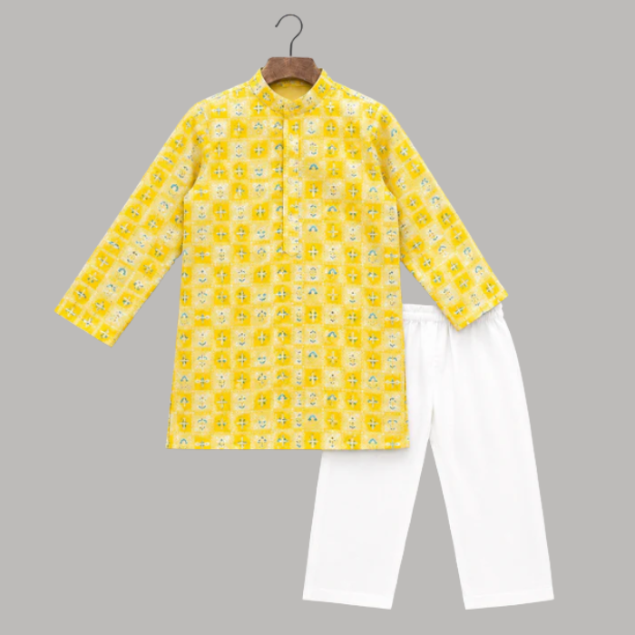 Boys Cotton Kurta Set - Upto 8 Years