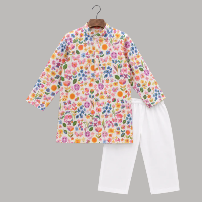 Boys Cotton Kurta Set - Upto 8 Years