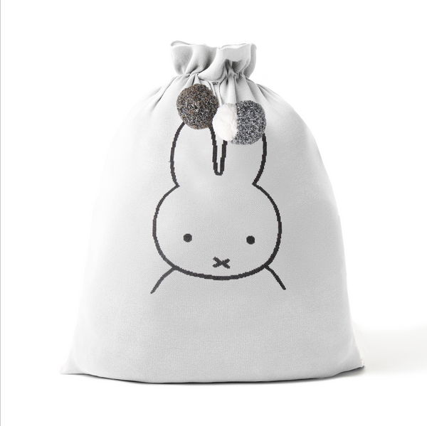 Miffy Santa Sack - Base: Oatmeal Letter: Black