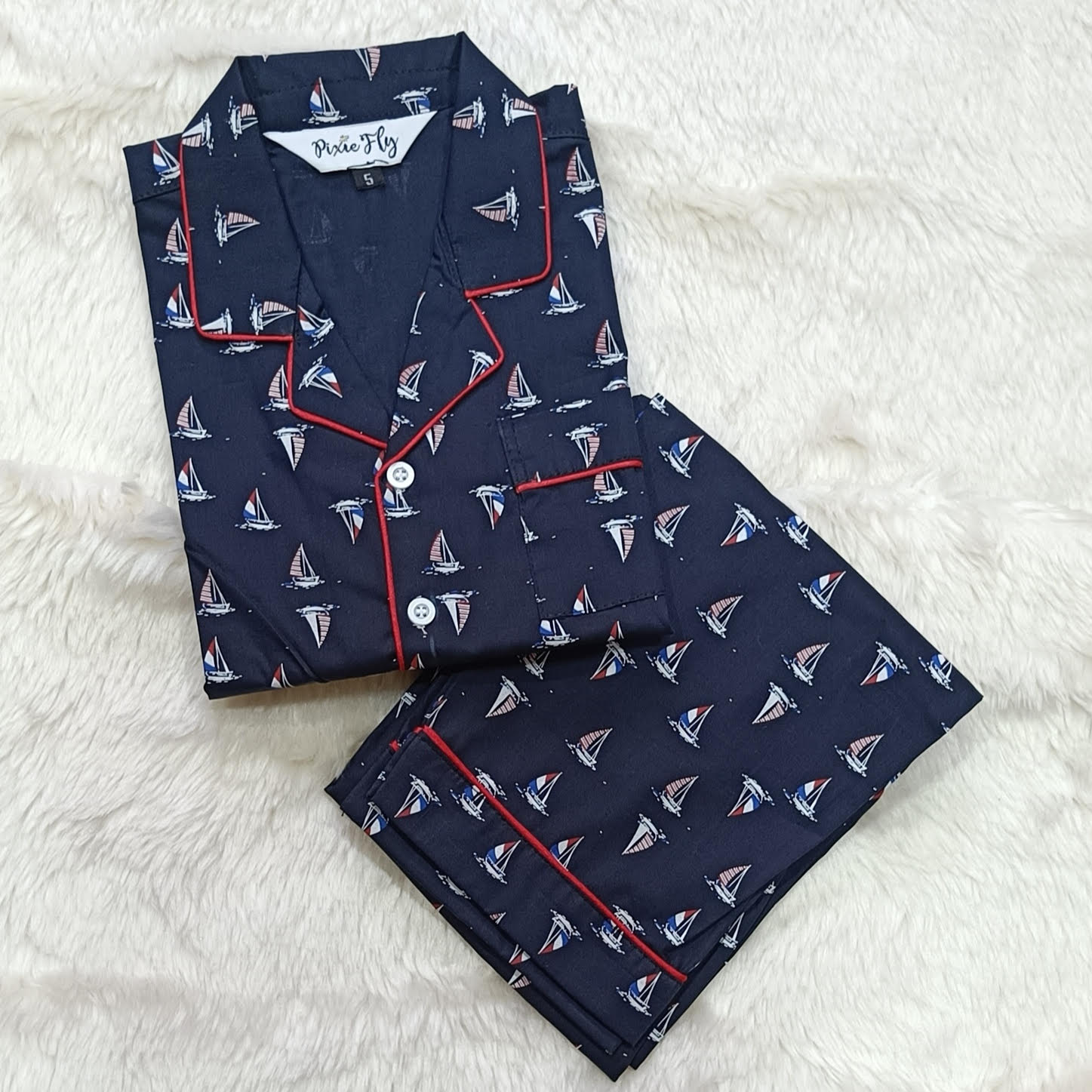 Adult Pyjama Set - Nautical For Women