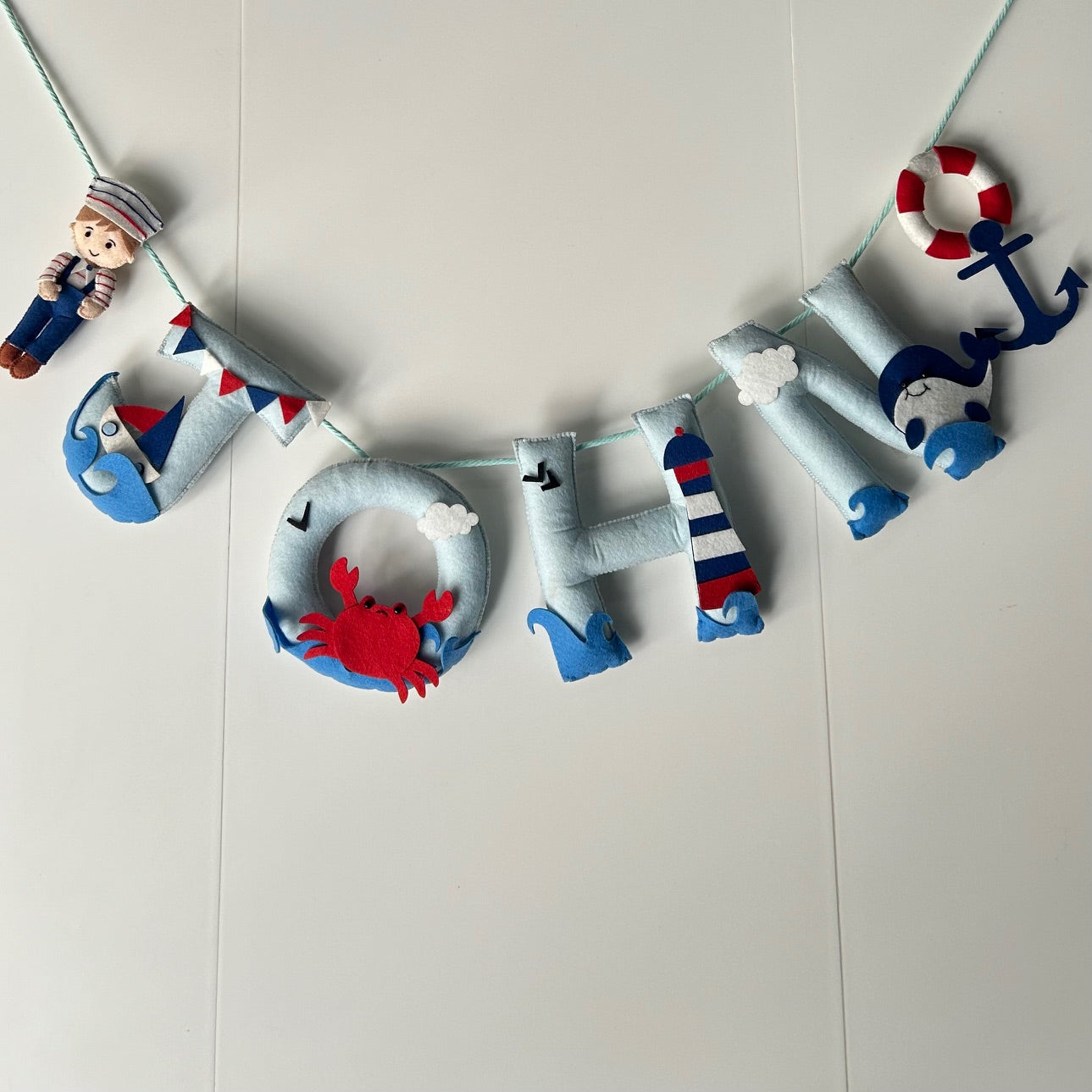 Babble Wrap Nautical Name Bunting/Garland