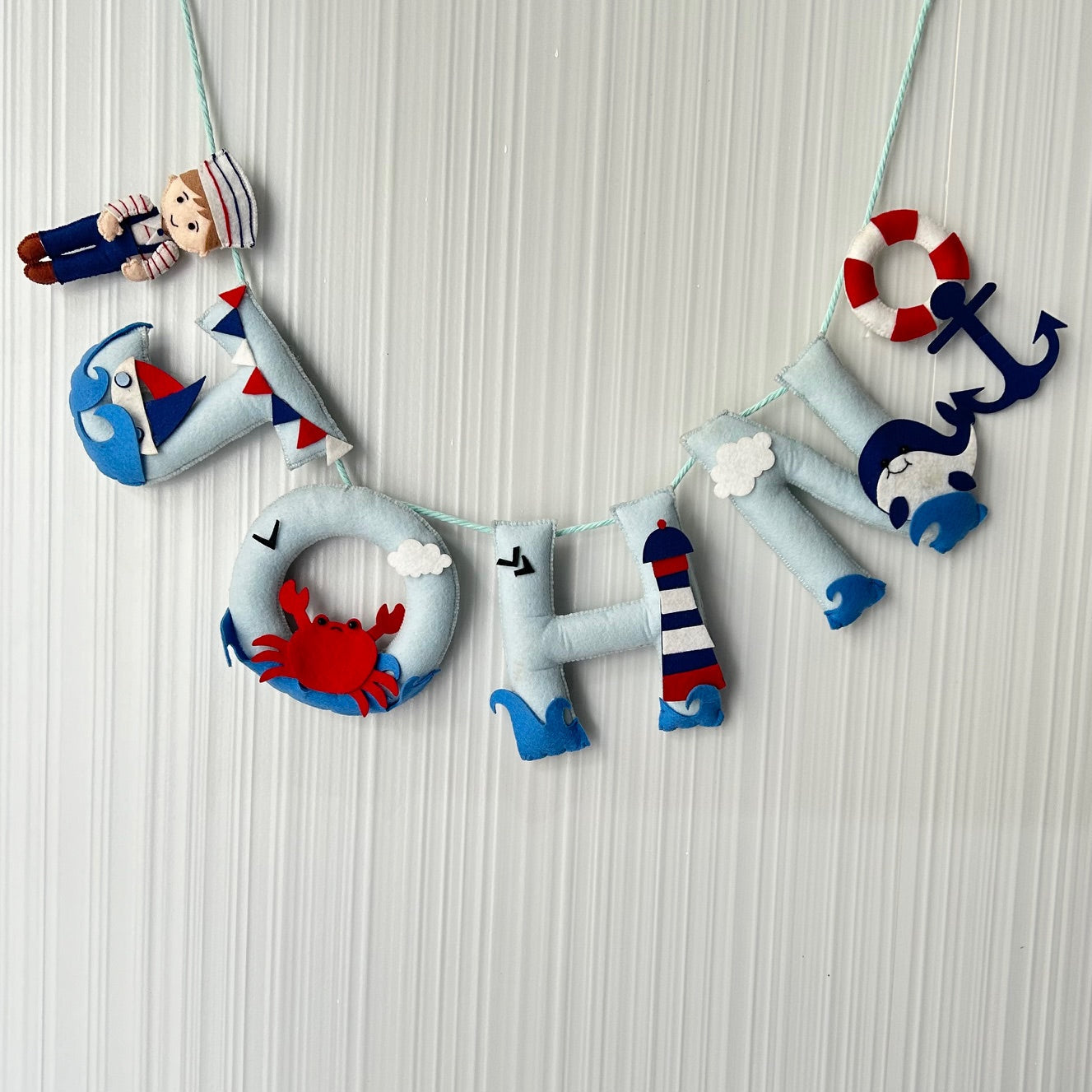 Babble Wrap Nautical Name Bunting/Garland