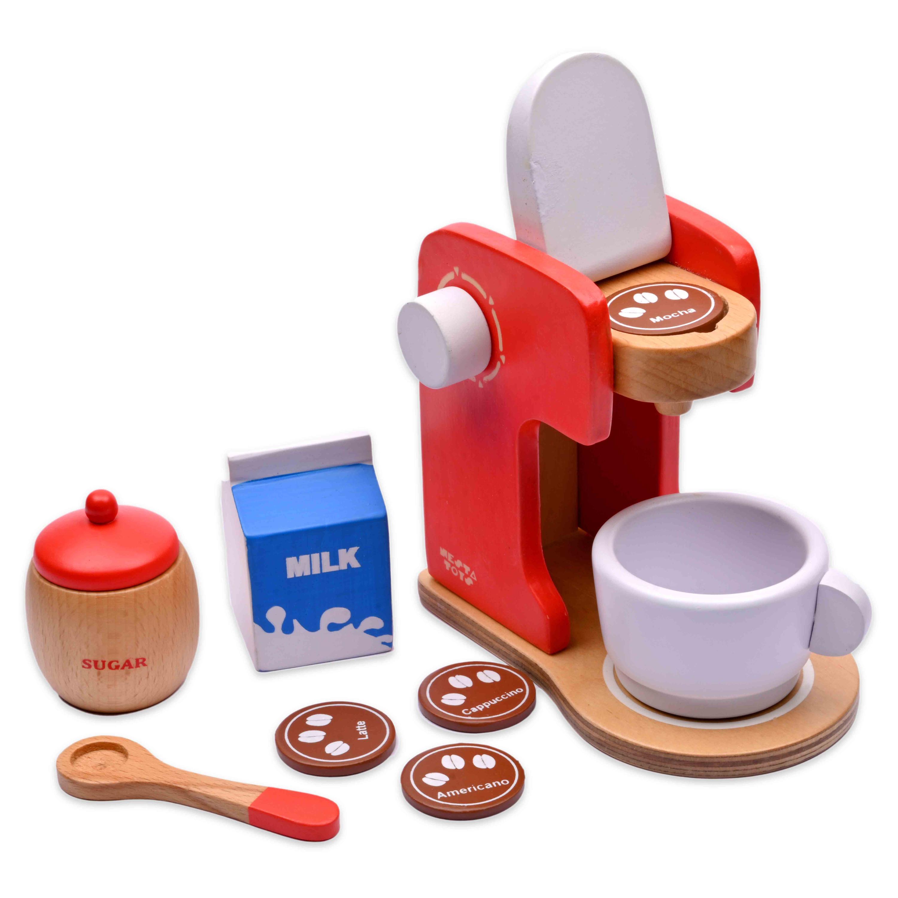 Wooden Coffee Maker Toy - Red