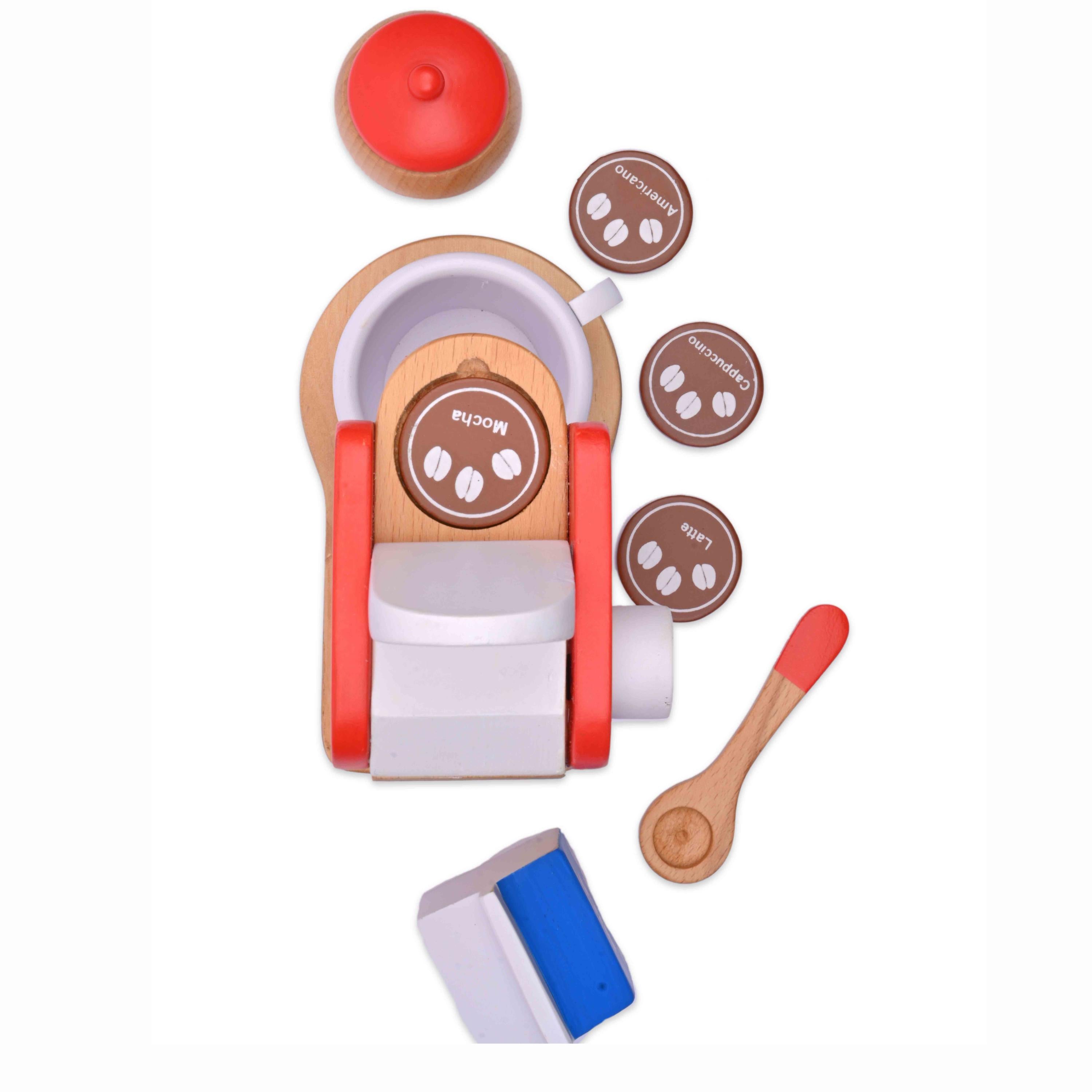 Wooden Coffee Maker Toy - Red