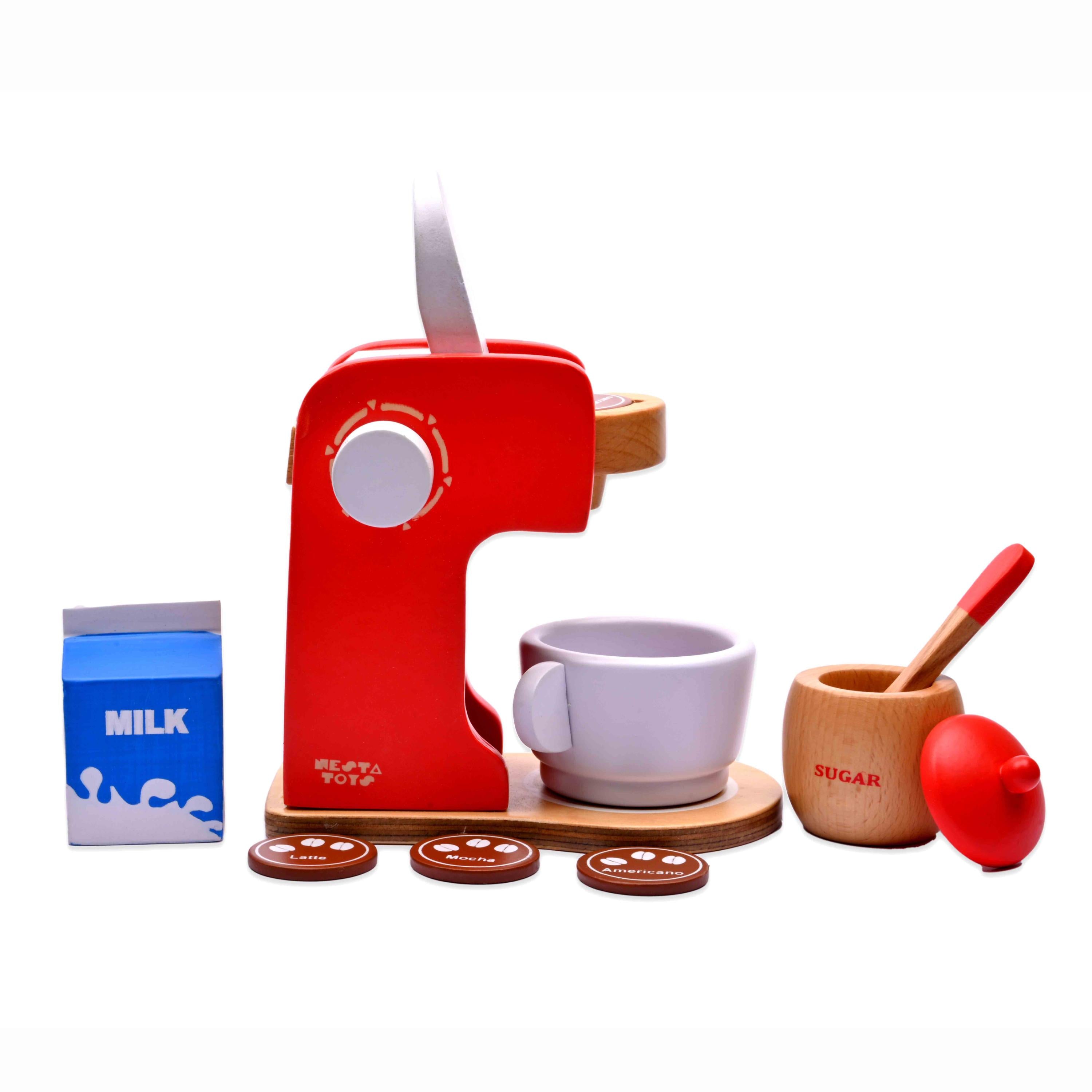 Wooden Coffee Maker Toy - Red