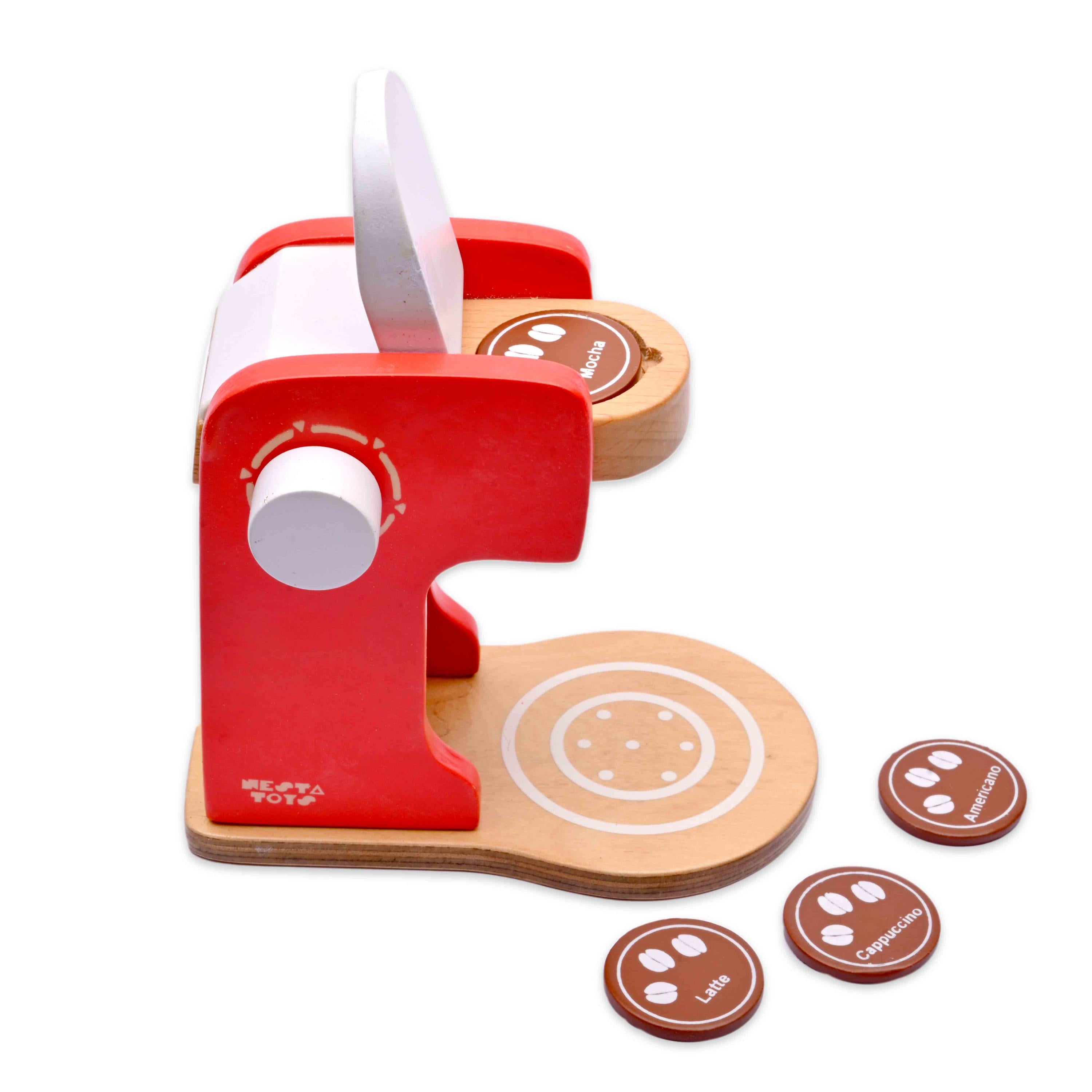 Wooden Coffee Maker Toy - Red