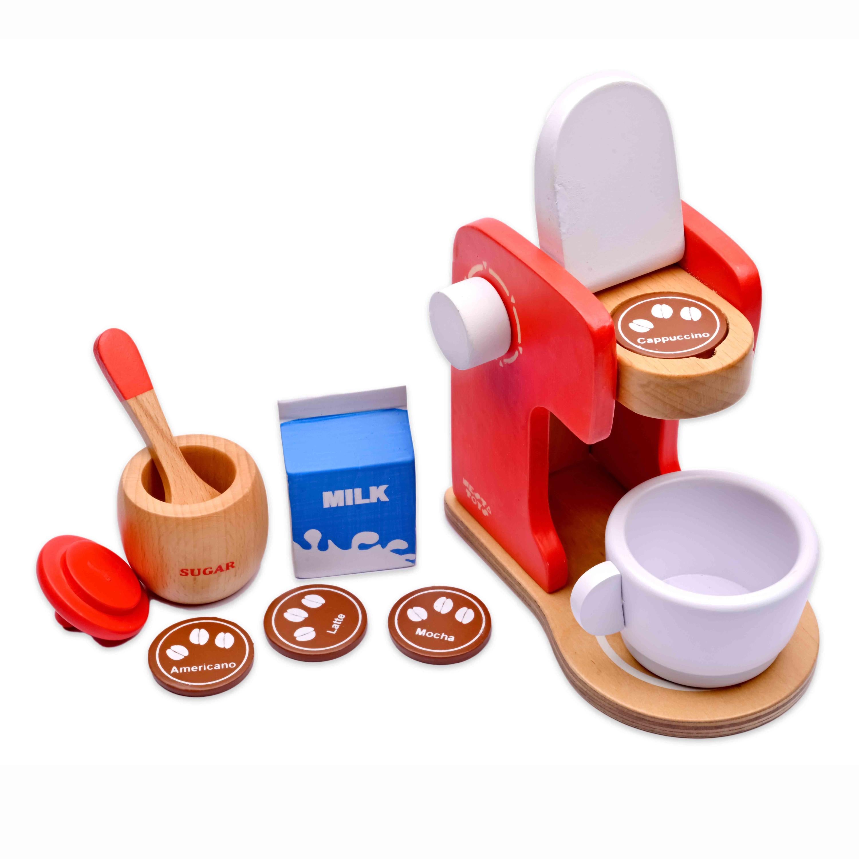 Wooden Coffee Maker Toy - Red