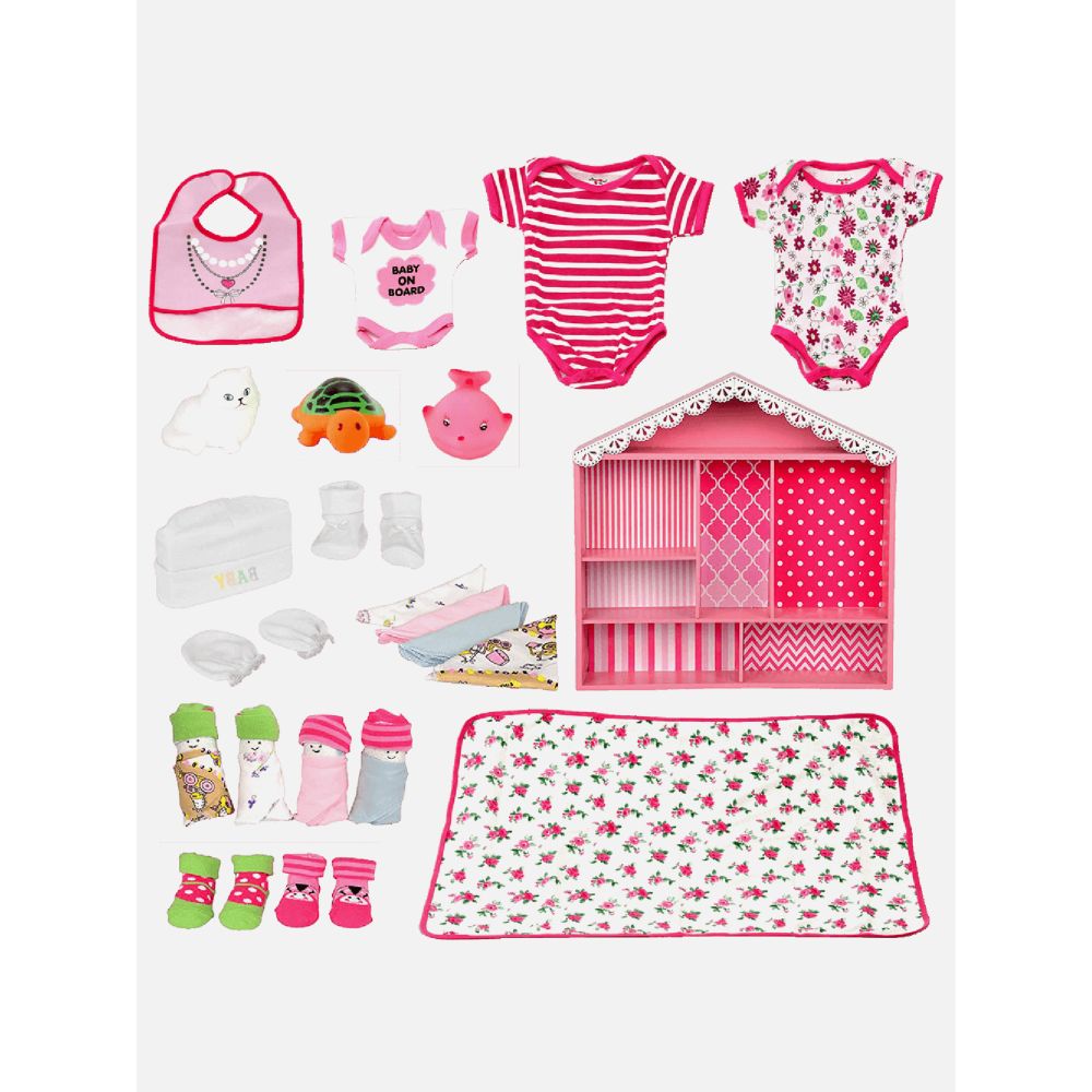 Newborn Baby Boy/Baby Girl 21pcs Gift Box, Peach (0 - 12 Months) - Little  Surprise Box