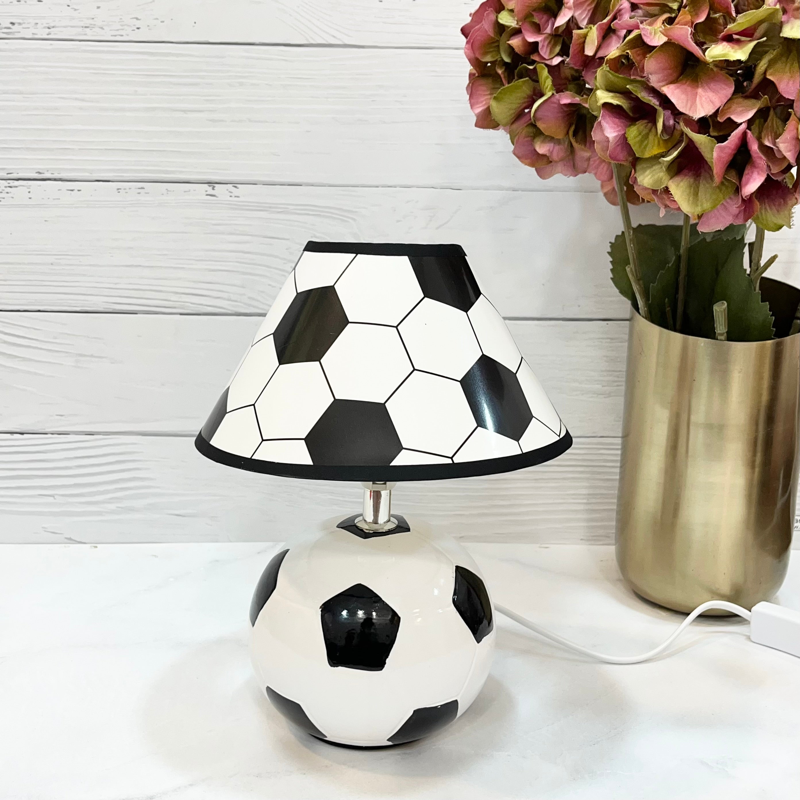 Night Lamp - Football Fun (Black & White)