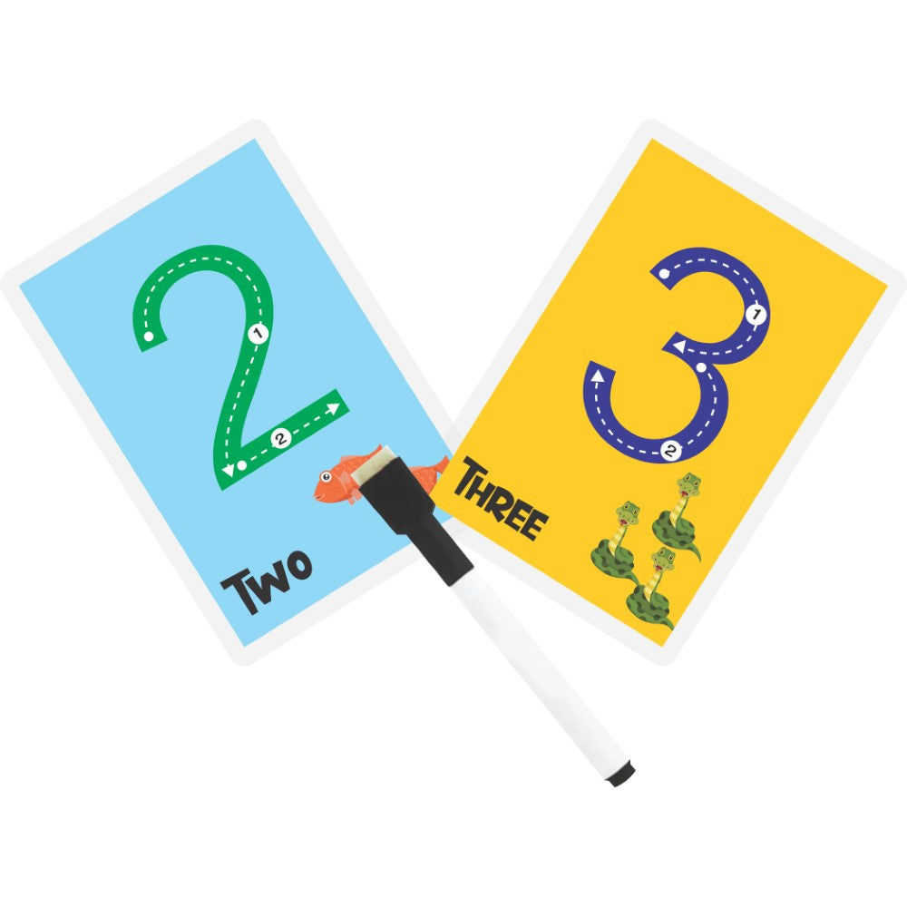 Numbers Rewritable Flashcards / Tracing mats