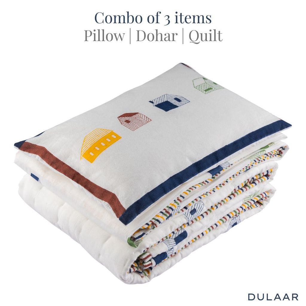 Mulmul Bedding Set | Hand-Block Printed