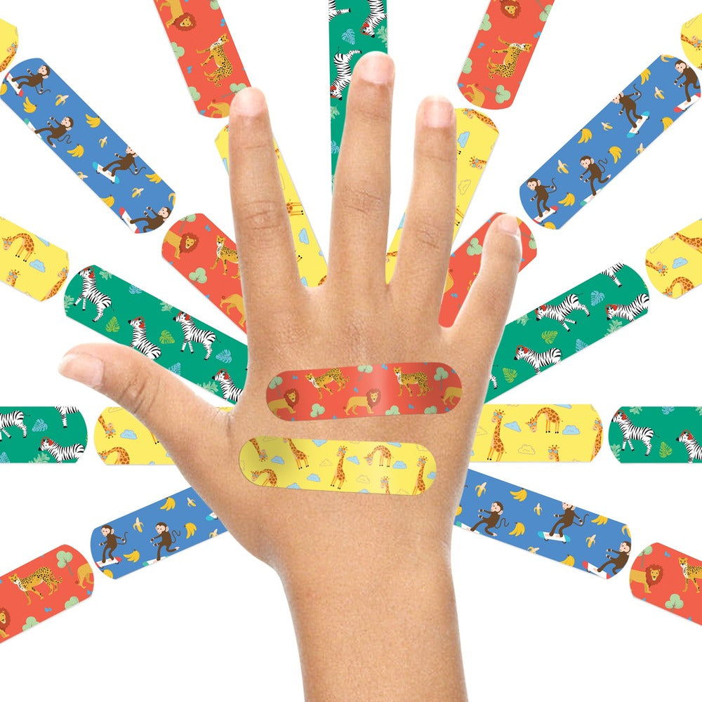 Ouchie Non-Toxic Printed Bandages Triple Combo (60 Pack) - Jungle Fever,'Ouchie x MuSo' & Space Jam