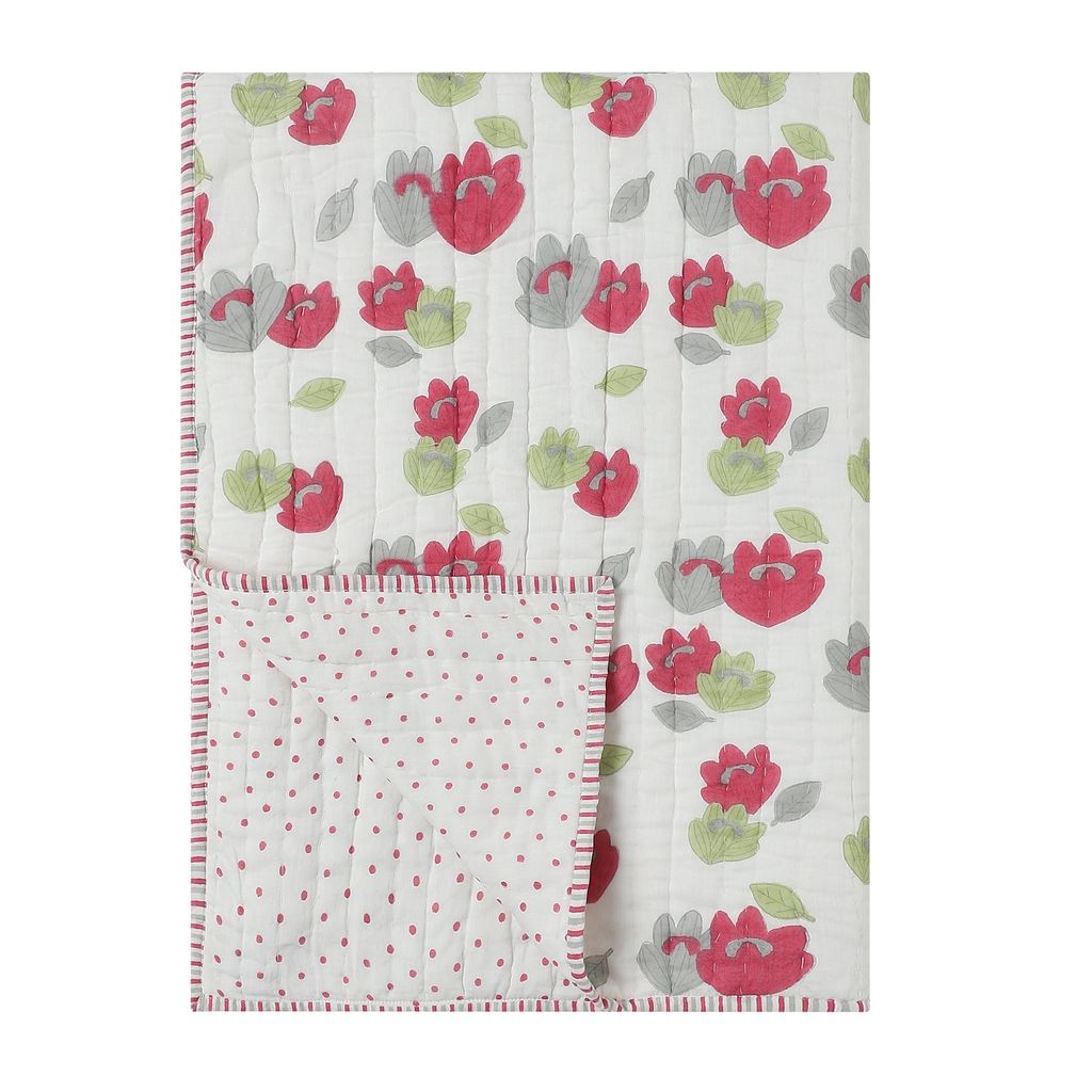 Reversible Mulmul Quilt | Hand-Block Printed