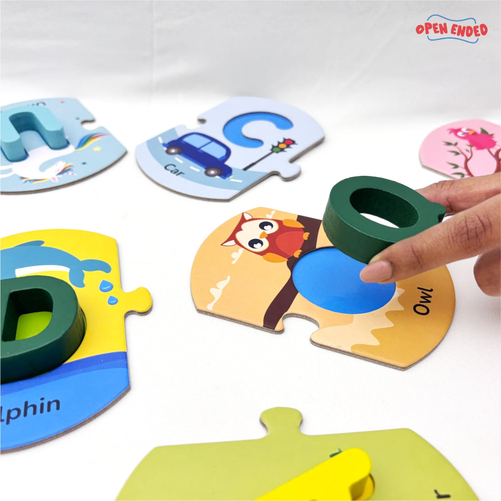 Open Ended 2 in 1 Alphabet Board Puzzle-Puzzles-Open Ended-Toycra