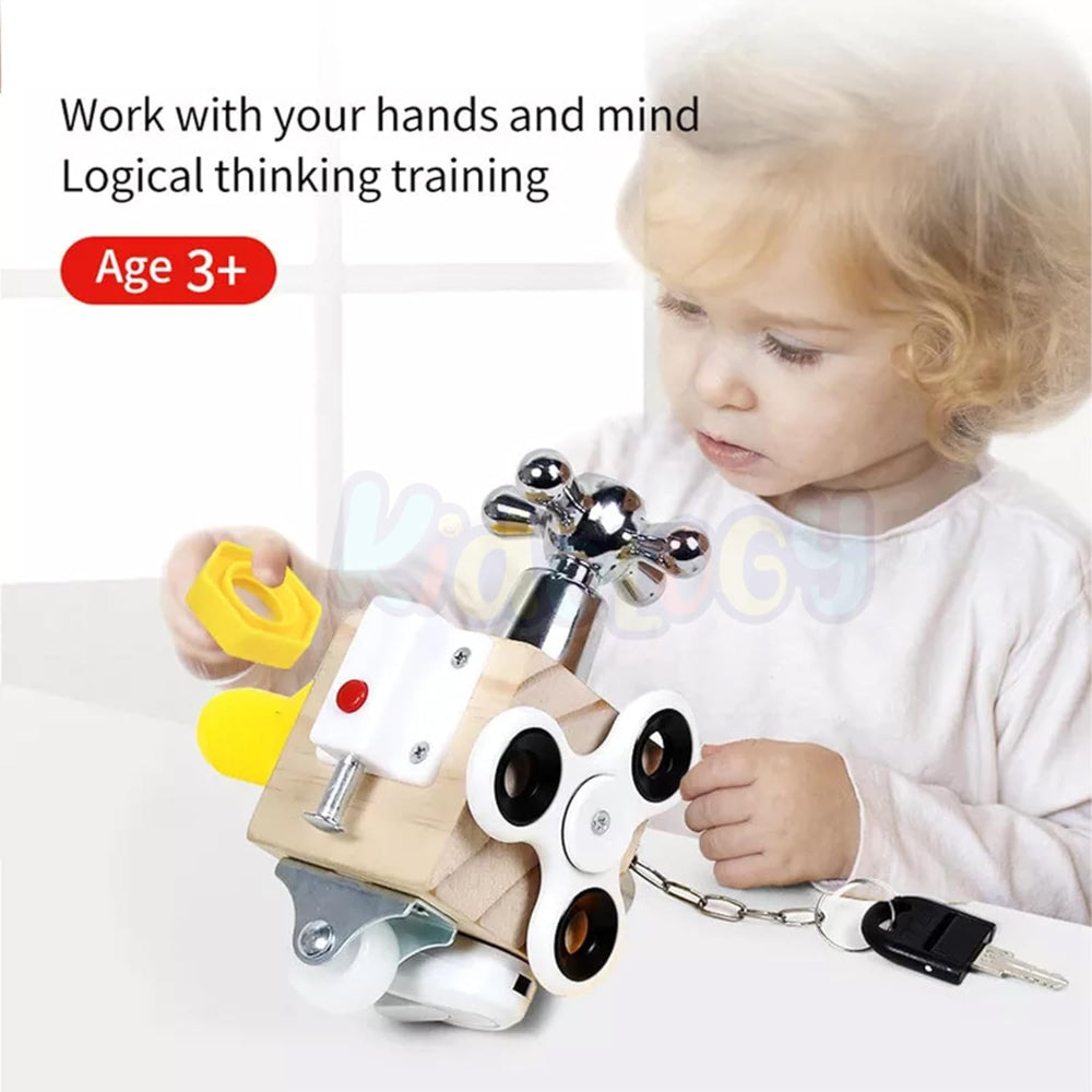 Open Ended 7-in-1 Montessori Busy Cube-Motor Skills-Open Ended-Toycra