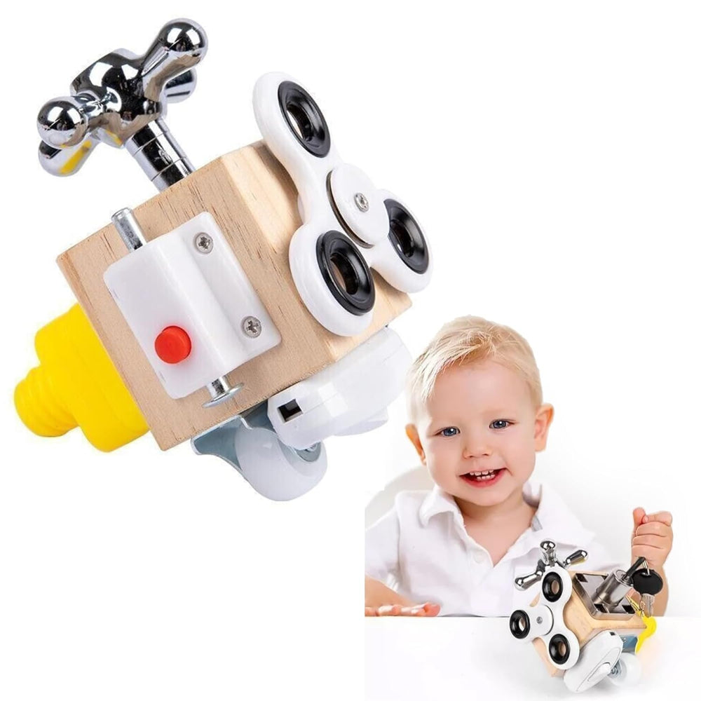 Open Ended 7-in-1 Montessori Busy Cube-Motor Skills-Open Ended-Toycra