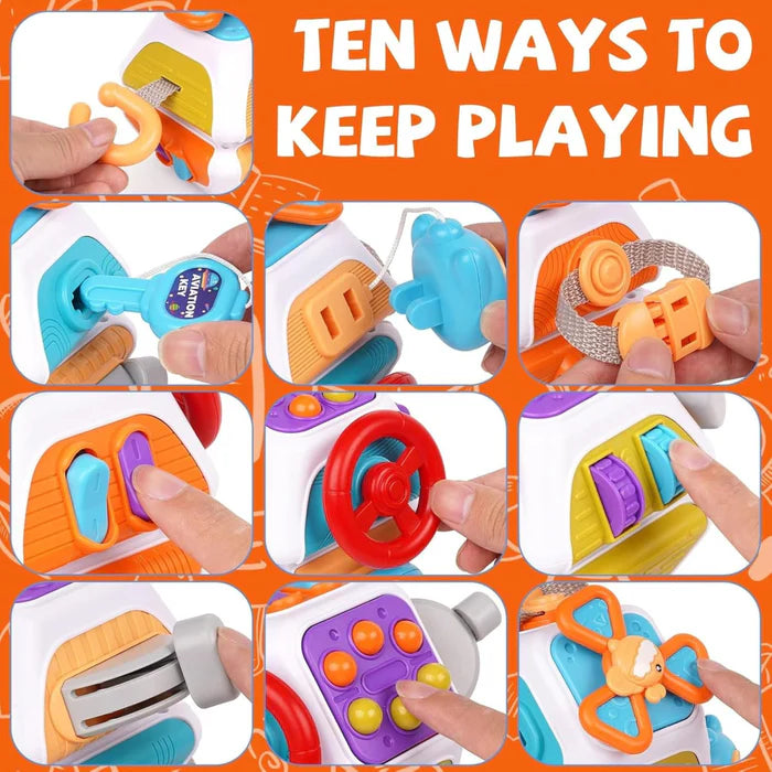Open Ended 9 in 1 Montessori Tinker Activity Cube
