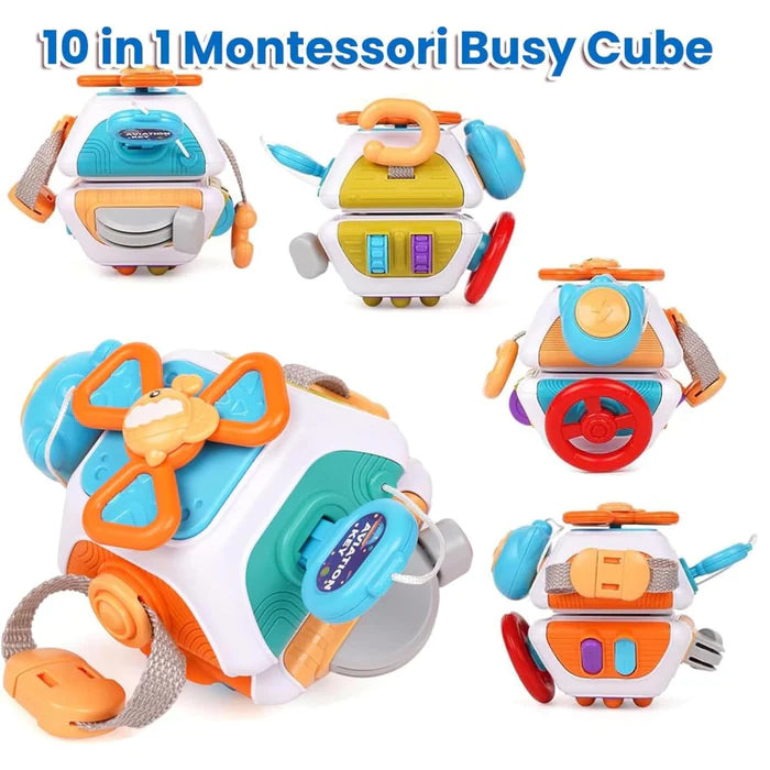 Open Ended 9 in 1 Montessori Tinker Activity Cube