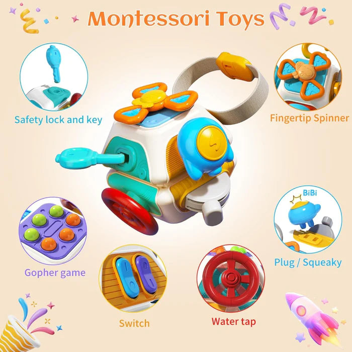 Open Ended 9 in 1 Montessori Tinker Activity Cube