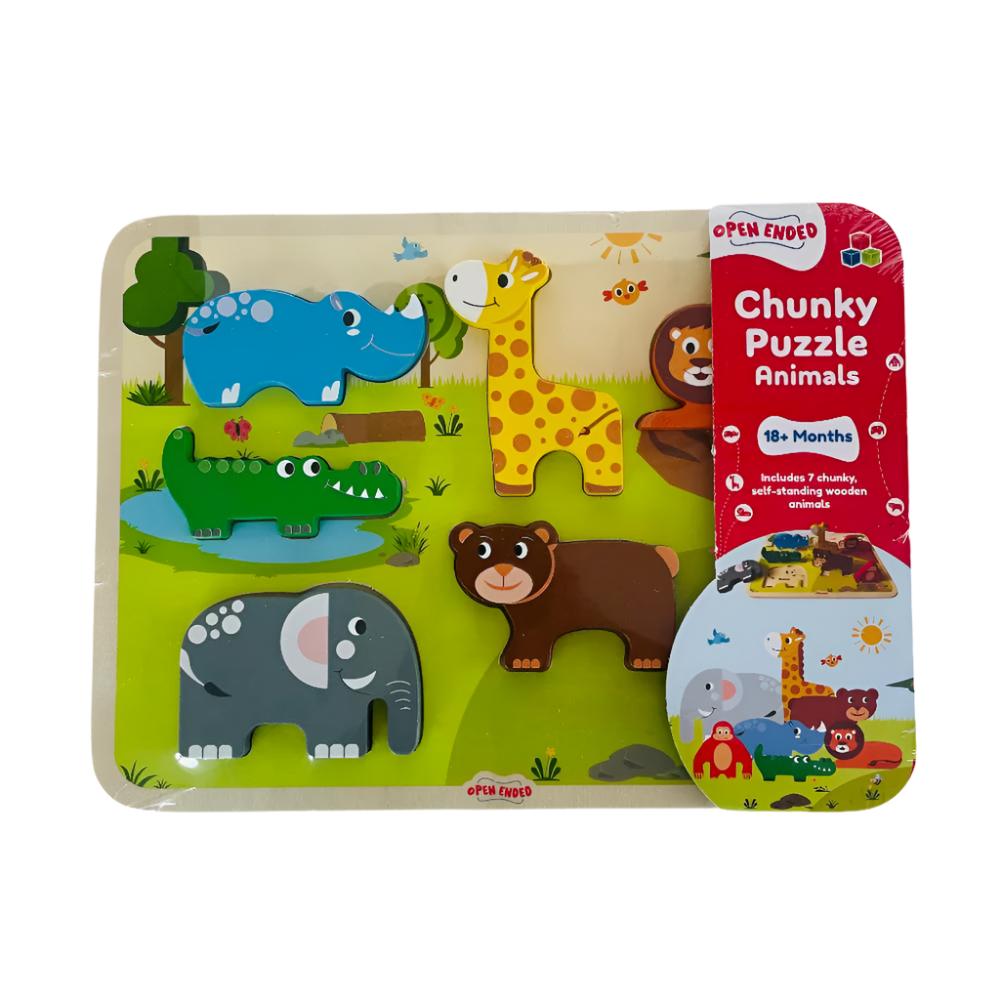 Open Ended Chunky Puzzle New Design- Animals-Puzzles-Open Ended-Toycra