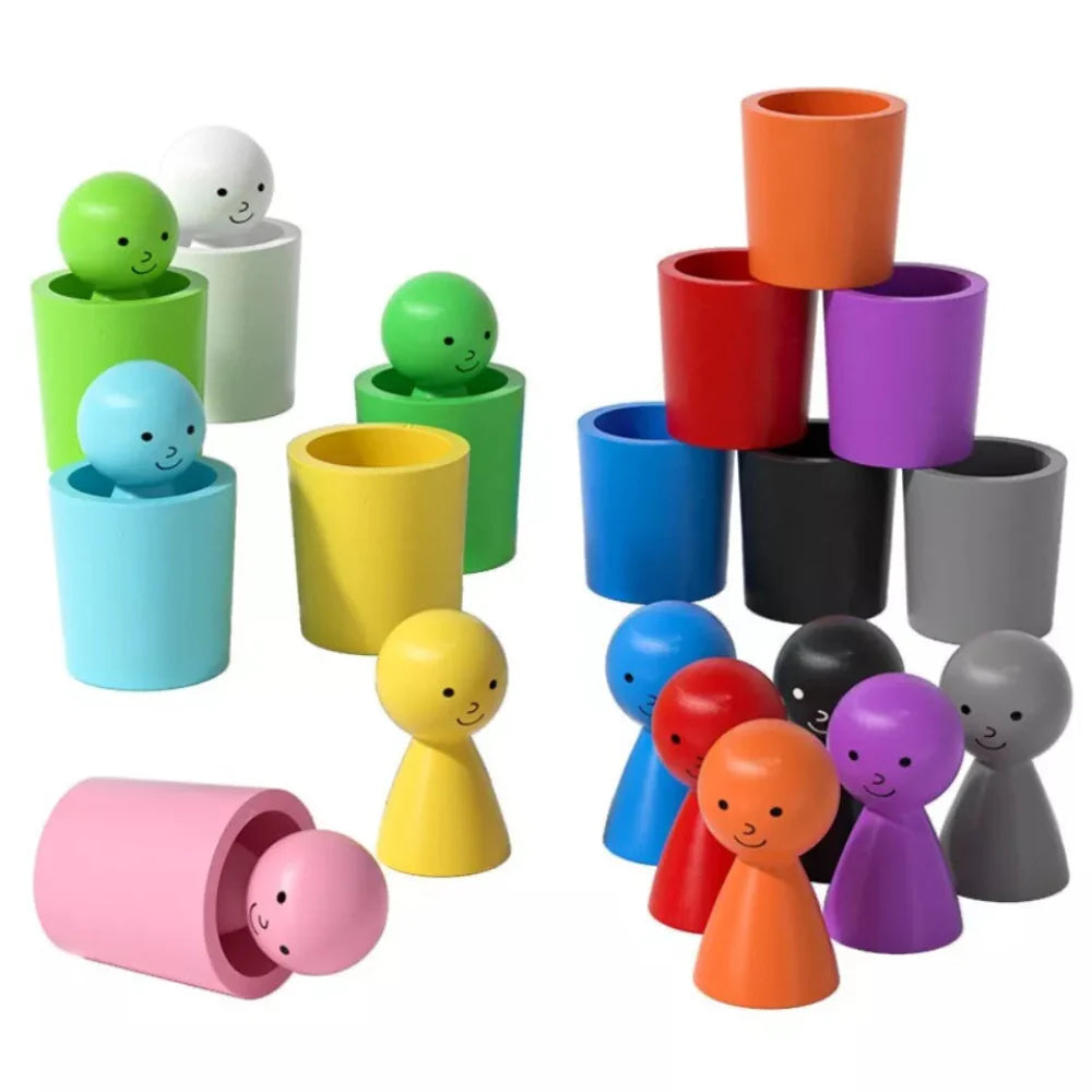 Open Ended Colour Sorting Cups with Peg dolls-Learning & Education-Open Ended-Toycra