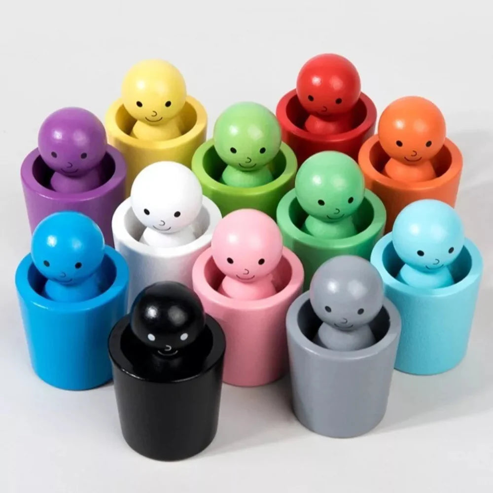 Open Ended Colour Sorting Cups with Peg dolls-Learning & Education-Open Ended-Toycra