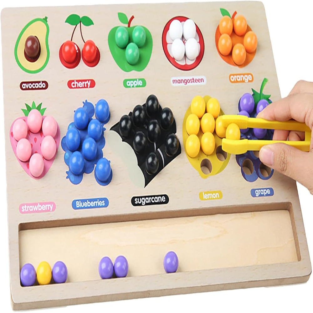 Open Ended Fruit Color Sorting Beads Game-Learning & Education-Open Ended-Toycra