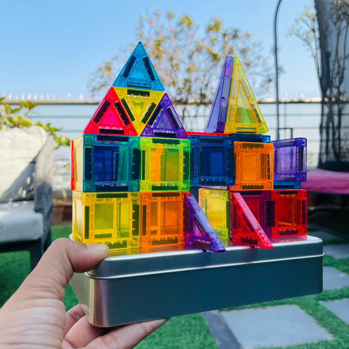Open Ended MiniMag Travel Magnetic Tiles -60  Piece