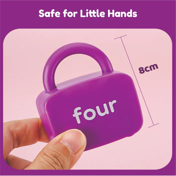 Open Ended Montessori Number Lock & Key Toy (20 pcs)