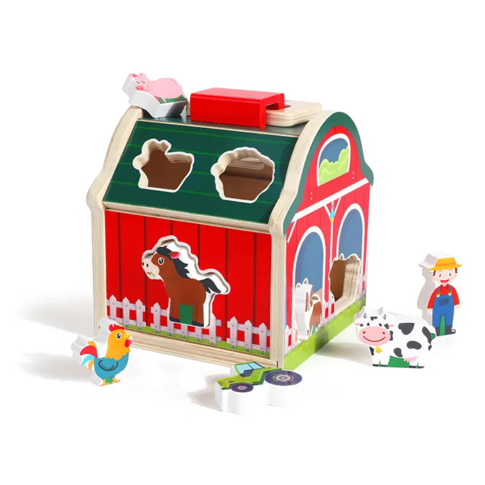 Open Ended My First Barn with Shape Sorter-Motor Skills-Open Ended-Toycra