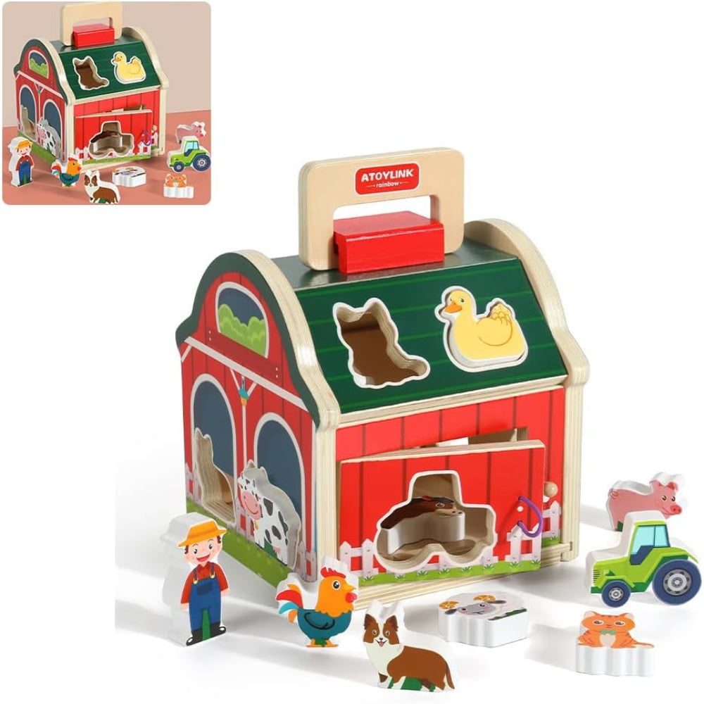 Open Ended My First Barn with Shape Sorter-Motor Skills-Open Ended-Toycra