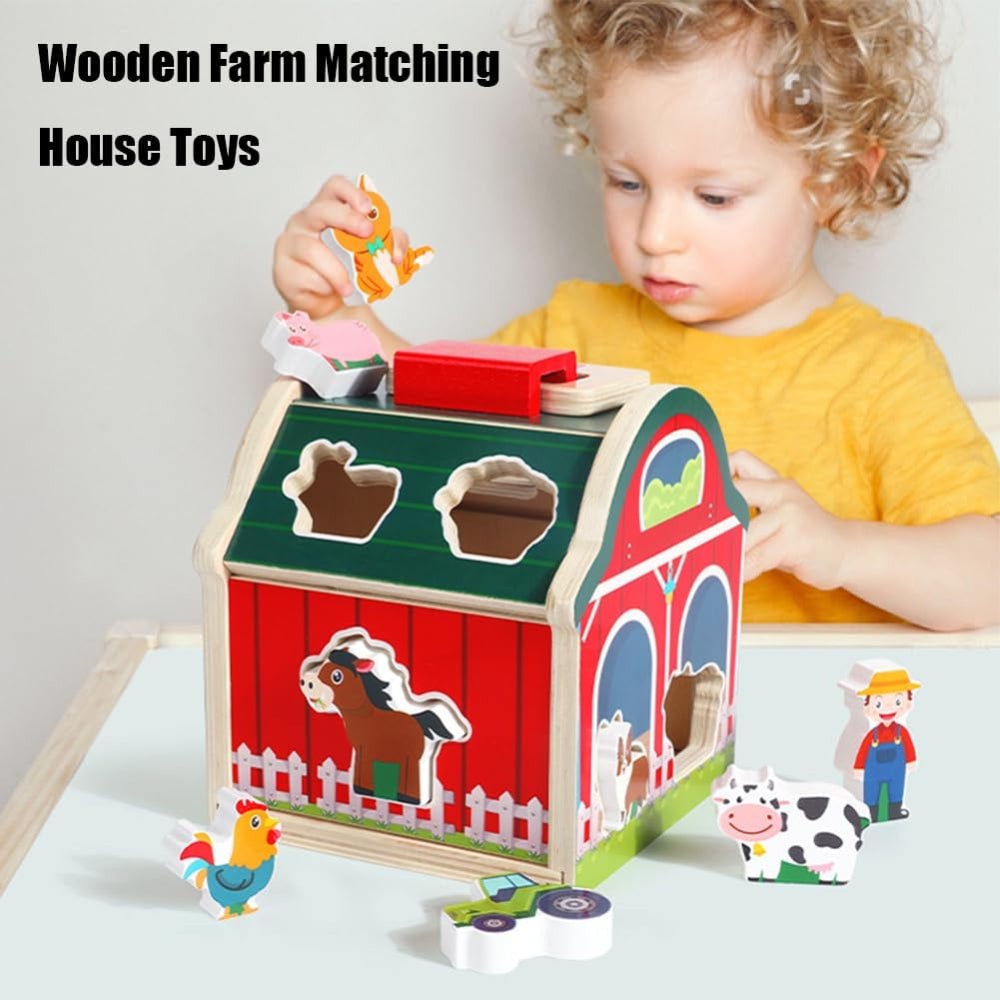 Open Ended My First Barn with Shape Sorter-Motor Skills-Open Ended-Toycra