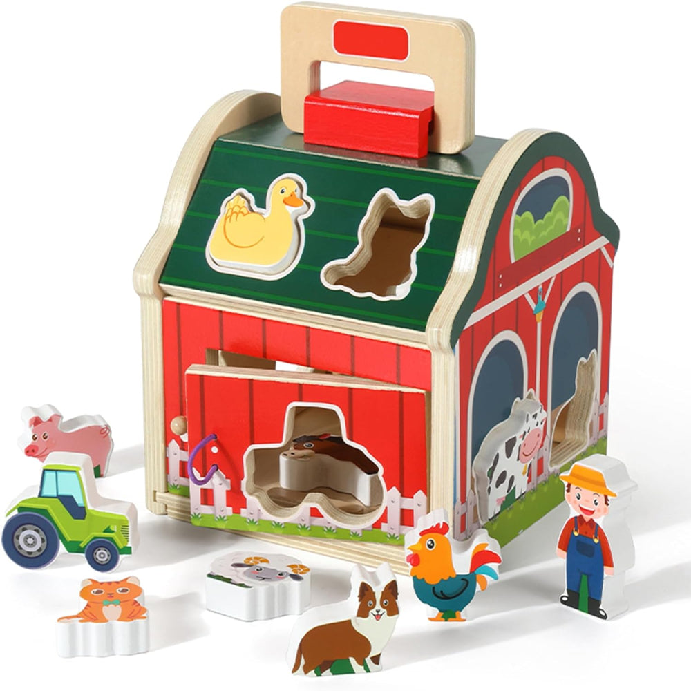 Open Ended My First Barn with Shape Sorter-Motor Skills-Open Ended-Toycra