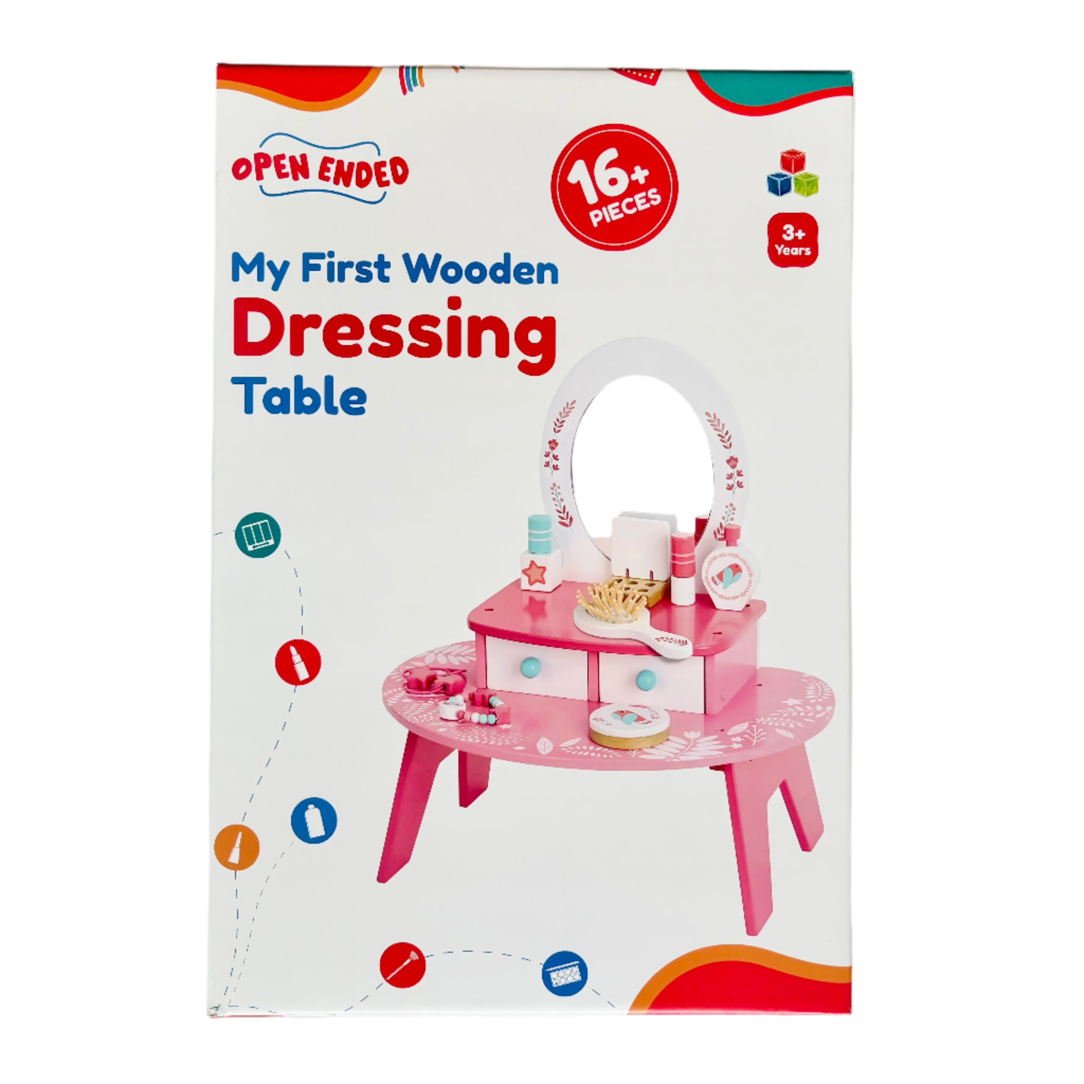 Open Ended My First Wooden Dressing Table-Pretend Play-Open Ended-Toycra
