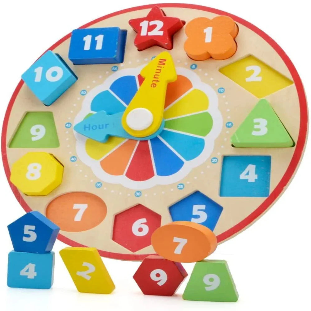 Open Ended Wooden Clock Learning Kit-Learning & Education-Open Ended-Toycra