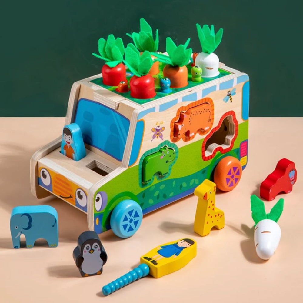 Open Ended Wooden Multi Functional Raddish cart-Vehicles-Open Ended-Toycra