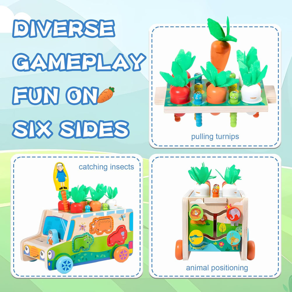 Open Ended Wooden Multi Functional Raddish cart-Vehicles-Open Ended-Toycra