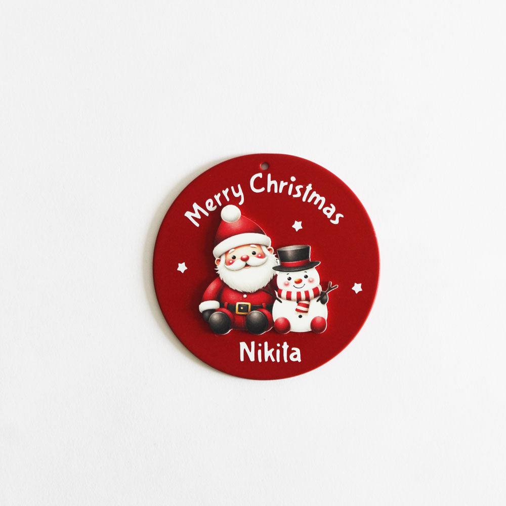 Santa Ornament Red/Blue