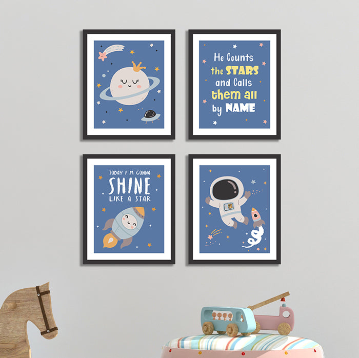 Outerspace Wall Art (Set of 4)