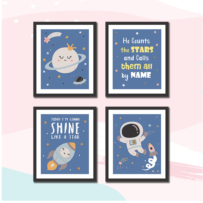 Outerspace Wall Art (Set of 4)