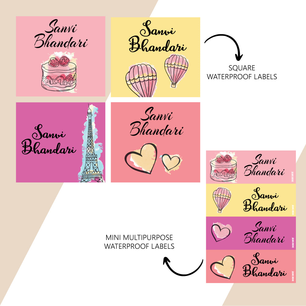 Waterproof Name Stickers