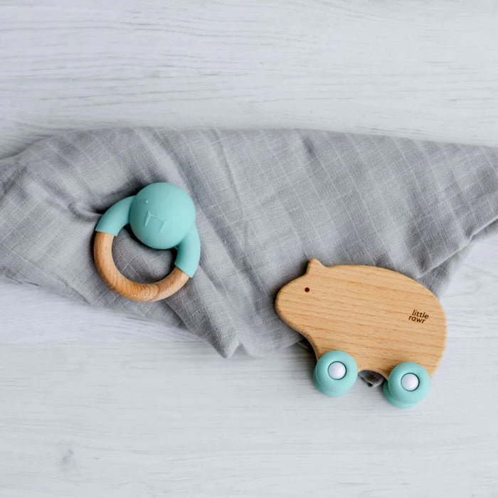 Little Rawr Wood Wheelie Animal