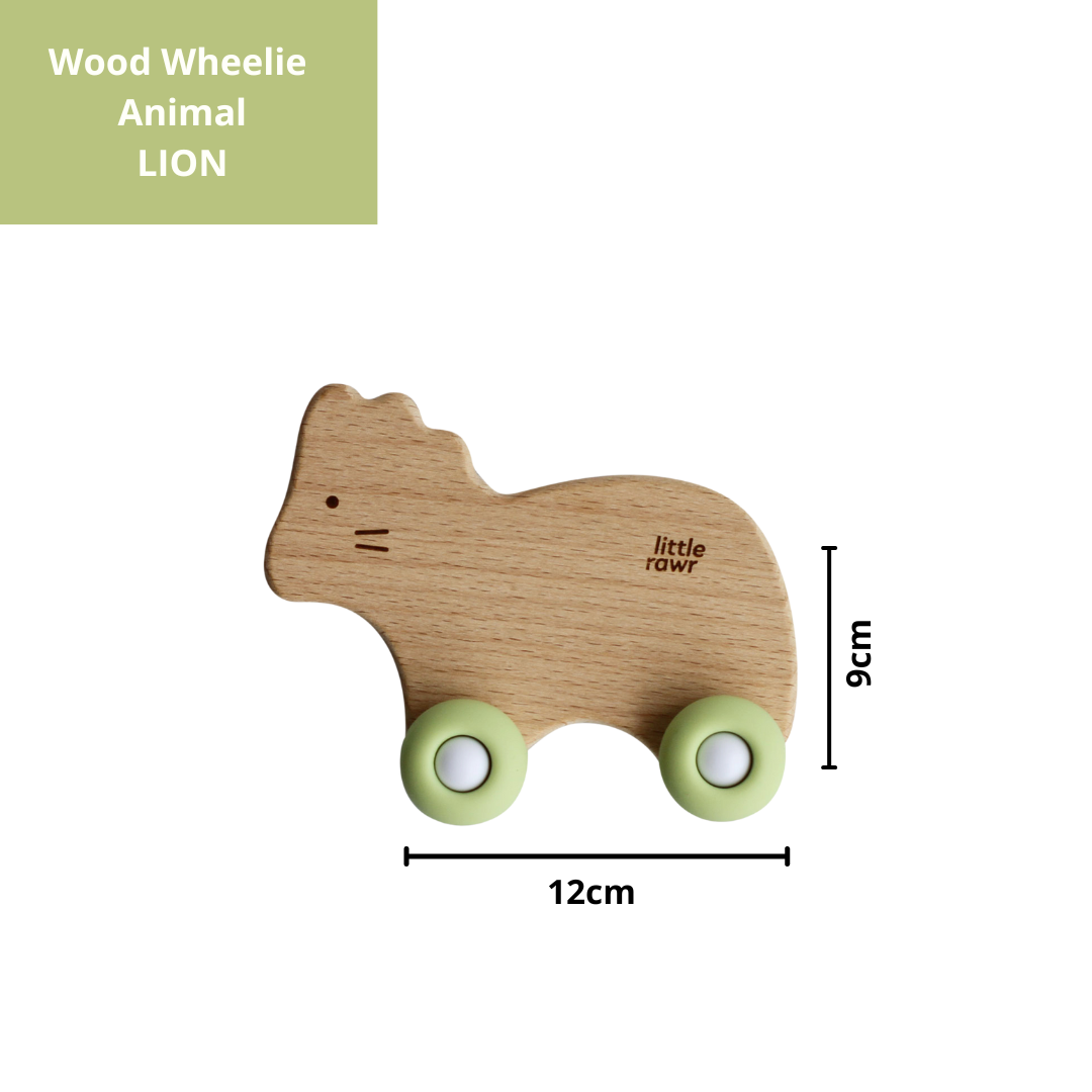 Little RawrWood Wheelie Animal - Green