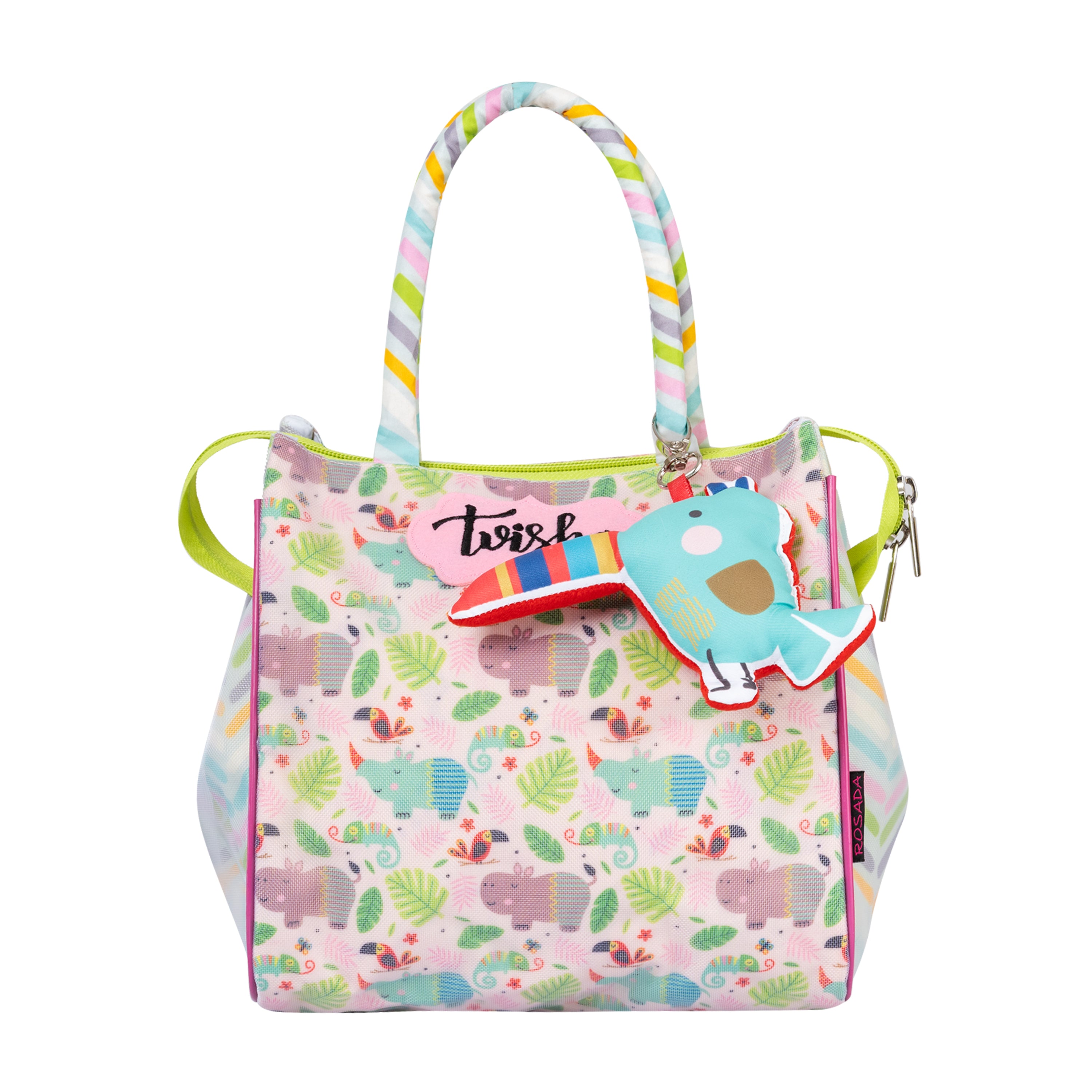 Pink Hippo Tote Bag