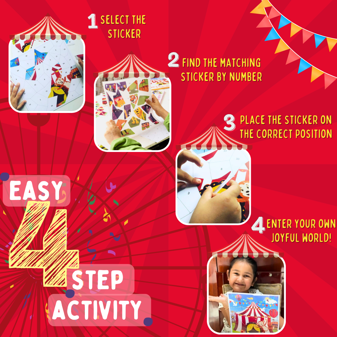 Pepplay Sticker Puzzle- Circus Carnival