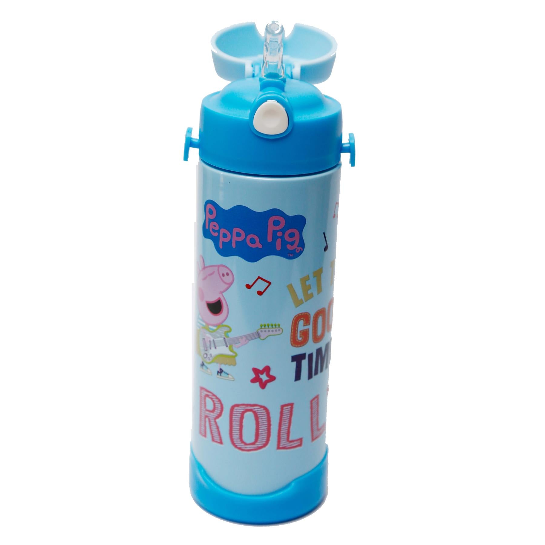 Youp Stainless Steel Insulated Blue Color Peppa Pig Kids Sipper Bottle Lucas - 500 Ml